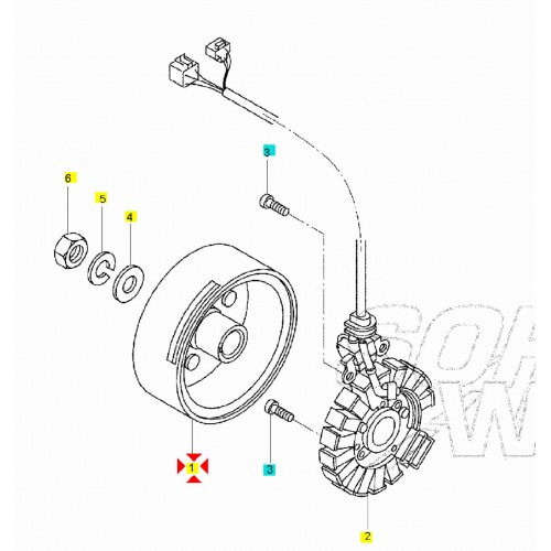 Volano con statore Yamaha Majesty MBK...
