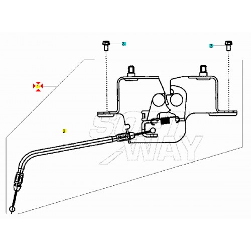 Gancio serratura sella Sym HD -...
