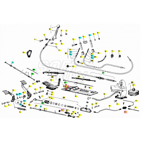 Cavo trasmissione gas Piaggio Ape MP...