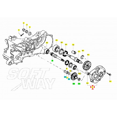 Coperchio ingranaggi trasmissione...