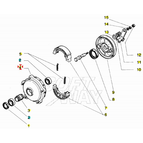 Piatto portaceppi anteriore Piaggio...