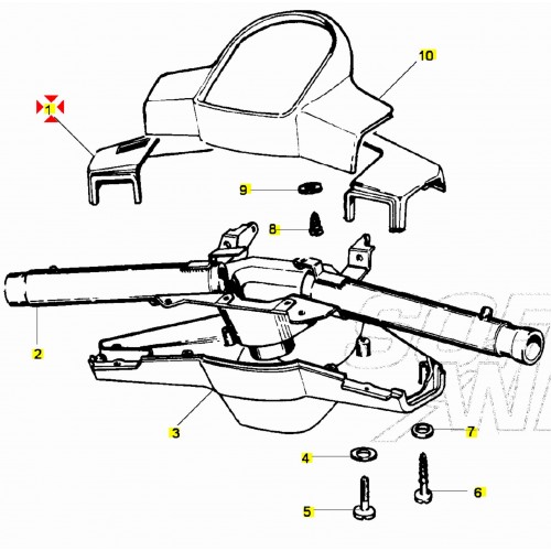 Coprimanubrio superiore Piaggio Vespa...