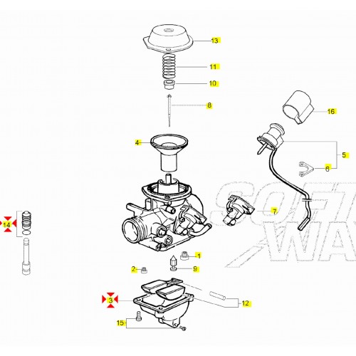 Vaschetta carburatore Piaggio Fly...