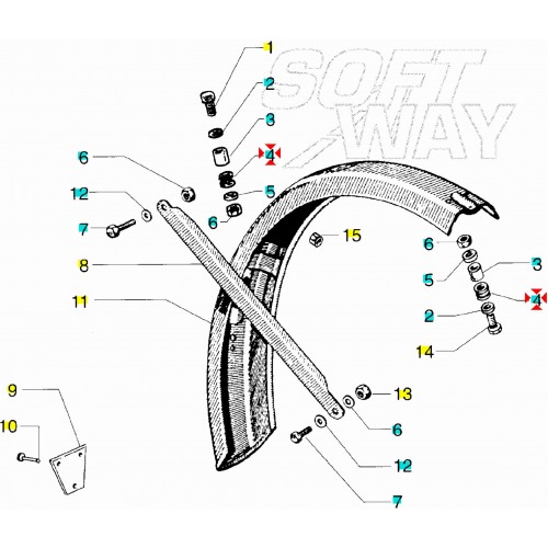 Tampone parafango posteriore Piaggio...