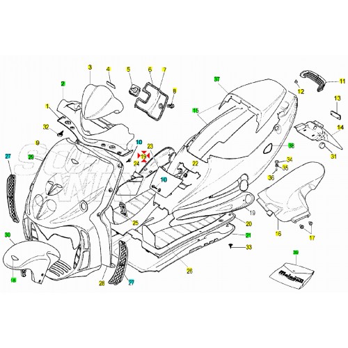 Coppia prese d'aria laterali Malaguti...