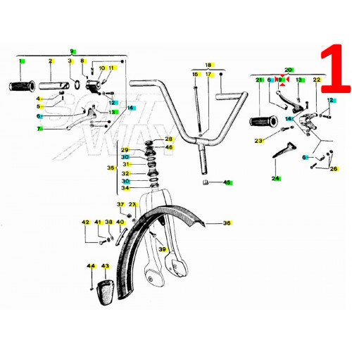Leva freno Ciao e Boss nera in...