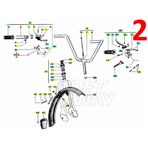 Leva freno Ciao e Boss nera in...