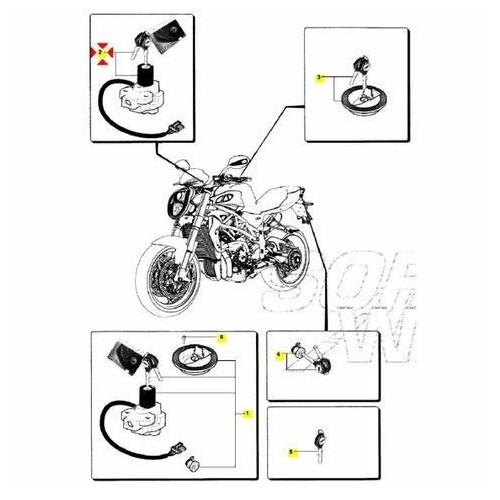 Commutatore a chiave MV Agusta Brutale
