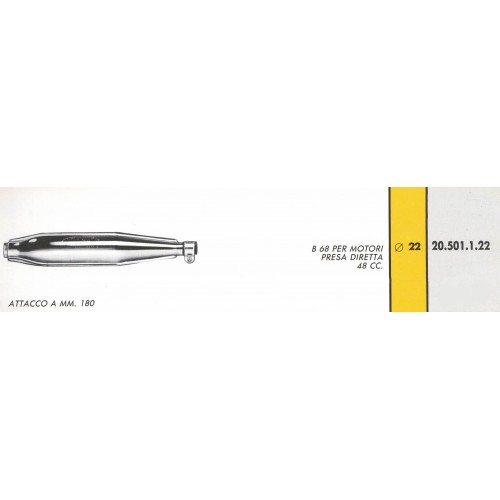 Marmitta ciclomotori epoca cromata da...