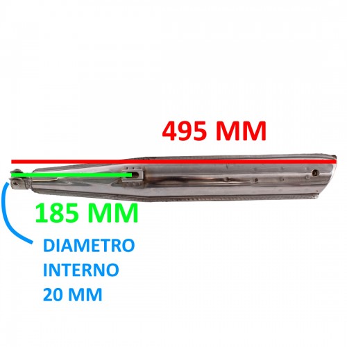 Marmitta cromata per ciclomotori...