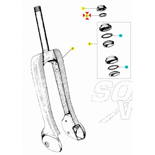 Rondella Sterzo Piaggio Ciao e Grillo...