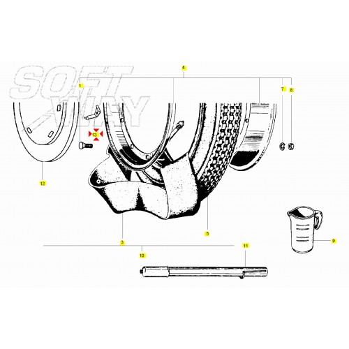 Gancio fissaggio copricerchio Vespa...