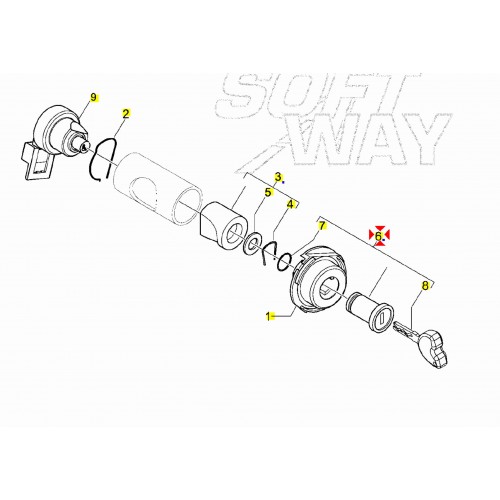 Kit serrature Piaggio Vespa ET2 ET4...