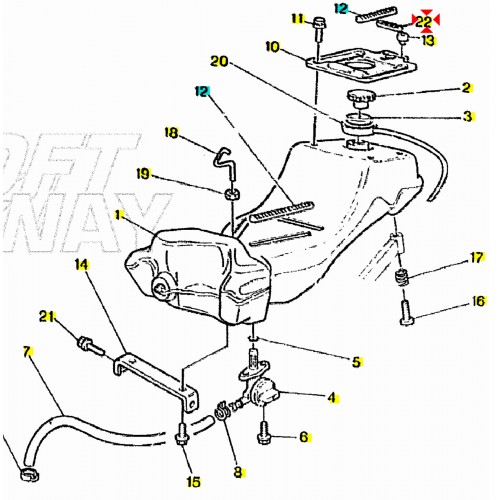 Tampone piastra serbatoio carburante...