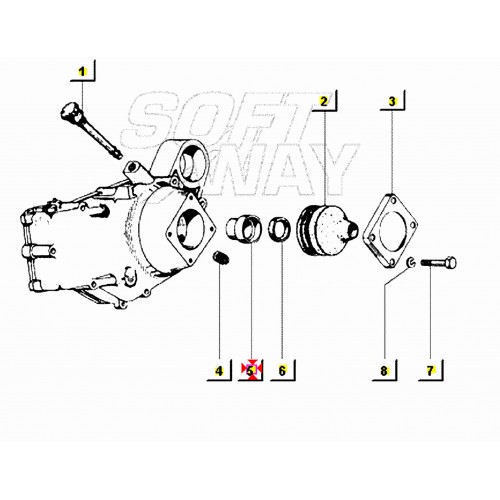 Boccola cuffia tenuta olio Piaggio...