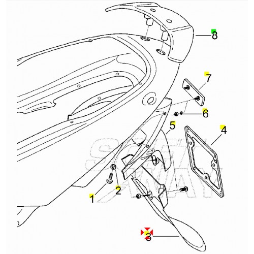 Paraspruzzi posteriore Aprilia...