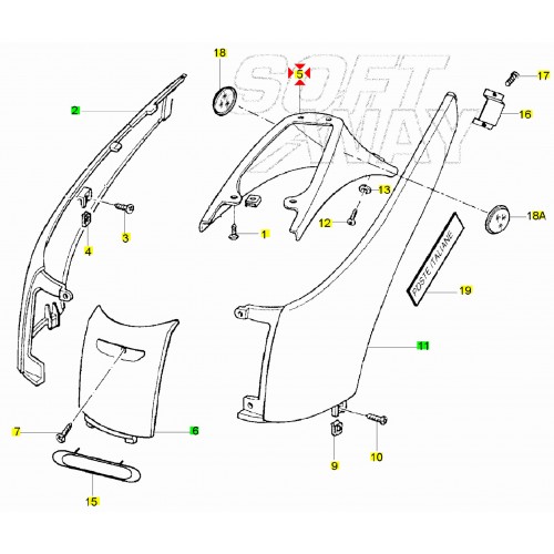 Parafango posteriore Piaggio Free...