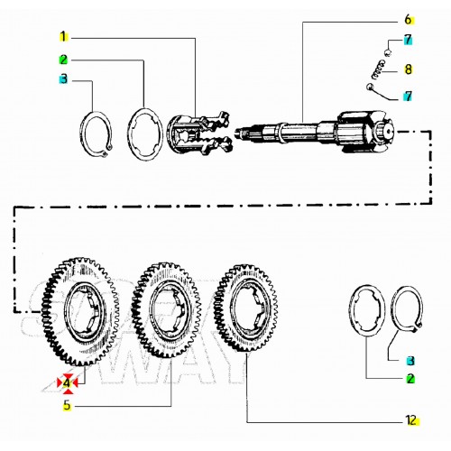 Ingranaggio cambio 1A da 60 denti per...