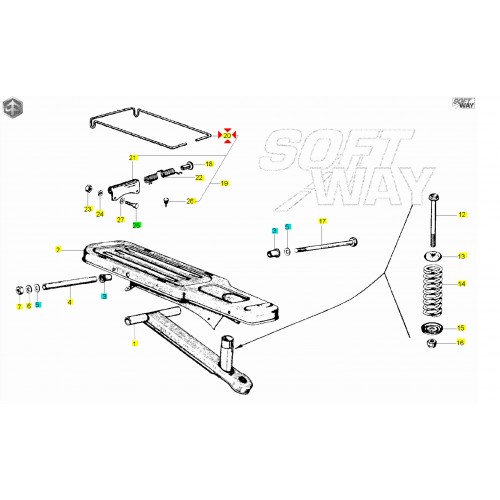 Molla portapacchi posteriore Piaggio...