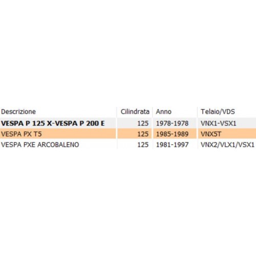 Molla leva cofano Piaggio Vespa PX