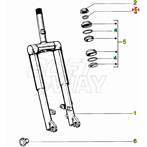 Rondella sterzo Piaggio Si Zip Boss...