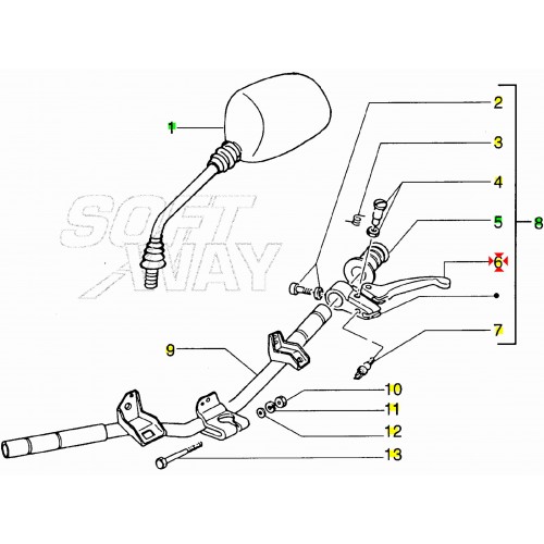 Leva sinistra nera freno tamburo...