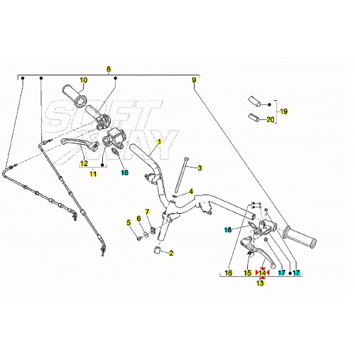 Leva freno sinistra per tamburo...