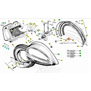 Cavo frecce cofano Vespa PX 2