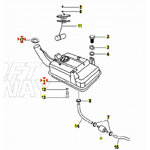 Guarnizione tappo serbatoio Ape...