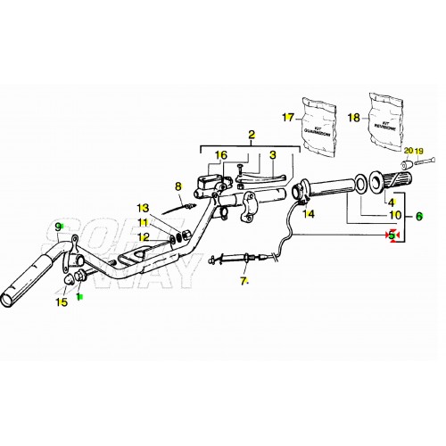 Cavo gas Piaggio Liberty Vespa ET4 -...