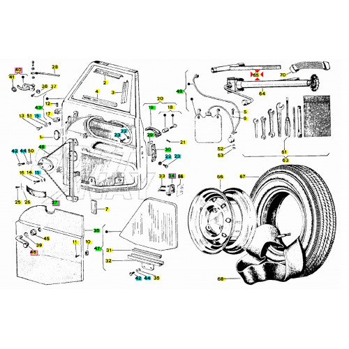 Chiave candela Piaggio Ape Car MP