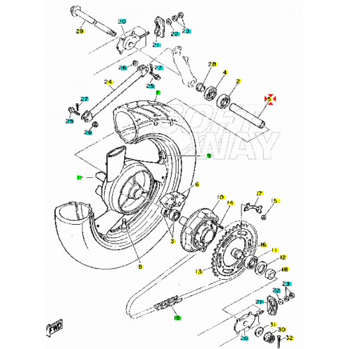 Distanziale mozzo Yamaha FZ TDM XP XT...