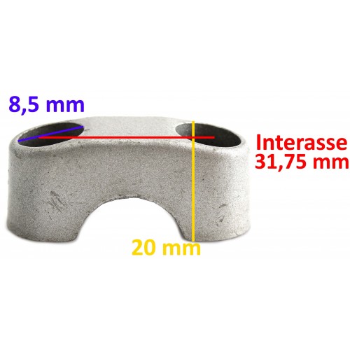 Coppia morsetti per manubrio moto Cagiva