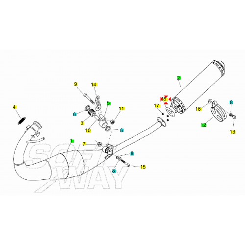 Guarnizione silenziatore Aprilia RS 125