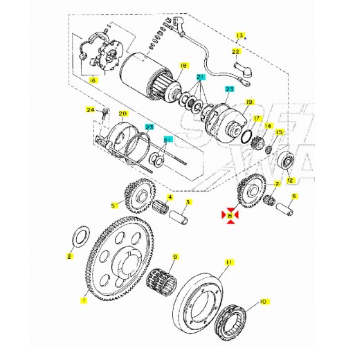 Ingranaggio folle Yamaha XT 600 -...
