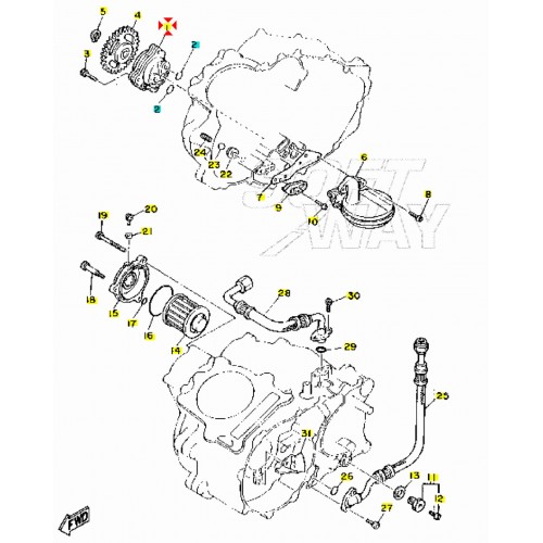Pompa olio Yamaha XT 550 e 600 -...