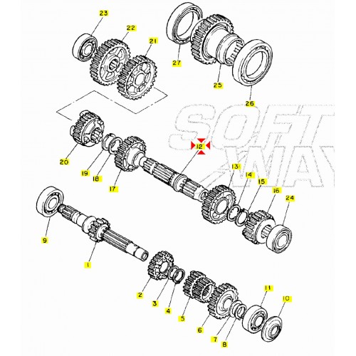 Albero secondario cambio Yamaha...