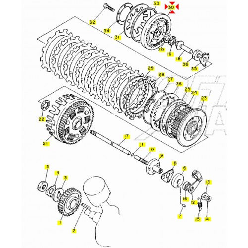 Piatto spingi frizione Yamaha XV...
