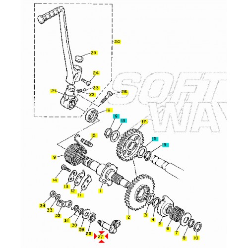 Leva decompressione Yamaha TT XT 550...