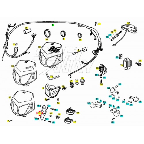 Supporto faro anteriore Derbi Senda -...