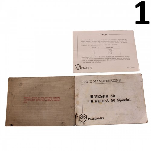 Manuale uso manutenzione Vespa 50...
