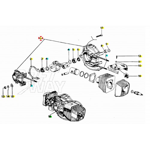 Carter motore a puntine Piaggio Ciao...