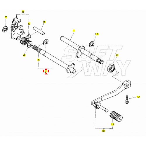 Albero selettore cambio interno...