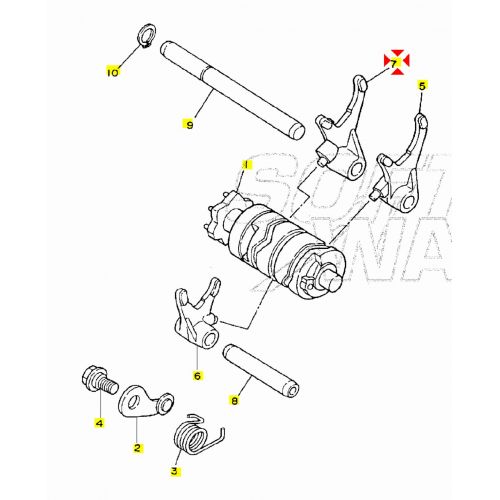 Kit forchette cambio Yamaha DT 125 -...