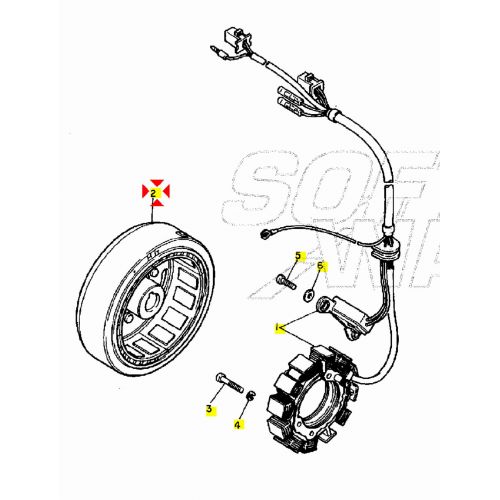 Volano generatore Yamaha XT -...