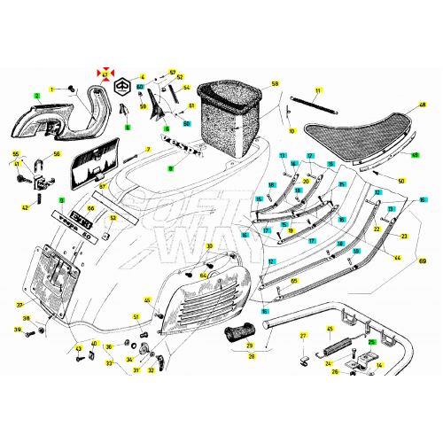 Bordo scudo in plastica bianco Vespa...