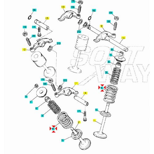 Molla valvola esterna Yamaha XT 600 -...