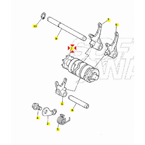 Tamburo desmodromico Yamaha TDR 125 e...