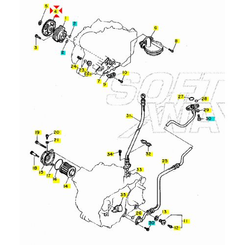 Ingranaggio pompa olio Yamaha XT 550...