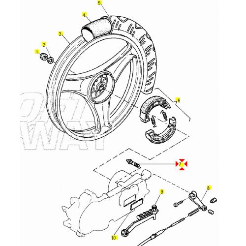 Camma apri ganasce ruota Malaugti F12...